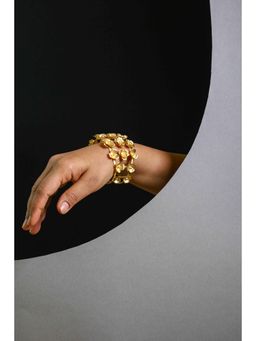 ZAZA BY SOMYA - Gold Blossom Floral Cuff