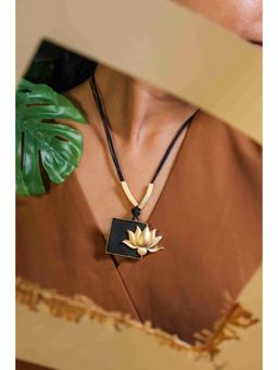 ZAZA BY SOMYA - Black Lotus Charm Pendant