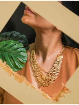 ZAZA BY SOMYA - Gold Ripple Chain Necklace