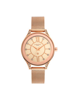 Carlton London - Analog Watch - Rose Gold