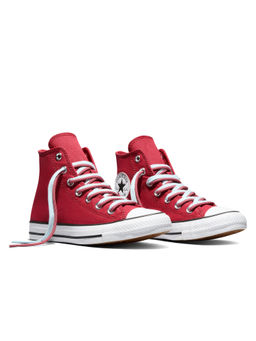 Converse - Unisex Chuck Taylor All Star Double Lace Mid Top Sneakers - Red