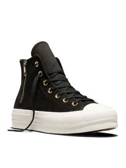 Converse - Women Chuck Taylor All Star Platform Lift Zippers Mid Top Sneakers - Black