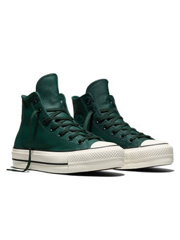 Converse - Women Chuck Taylor All Star Lift Platform Water-Repellent Mid Top Sneakers - Olive