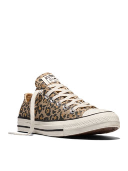 Converse - Unisex Chuck Taylor All Star Leopard Jacquard Low Top Sneakers - Beige