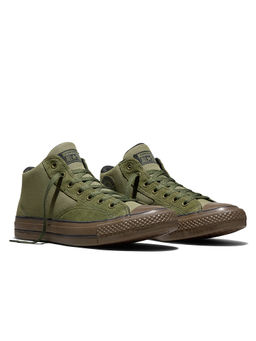 Converse - Unisex Chuck Taylor All Star Malden Street Suede Mid Top Sneakers - Green