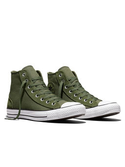 Converse - Unisex Chuck Taylor All Star Suede Trim Mid Top Sneakers - Green