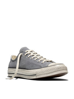 Converse - Unisex Chuck 70 Washed Canvas Low Top Sneakers - Grey