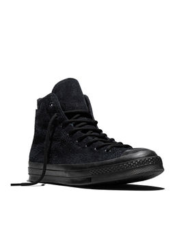 Converse - Unisex Chuck 70 Gore-Tex Hairy Suede Mid Top Sneakers - Black