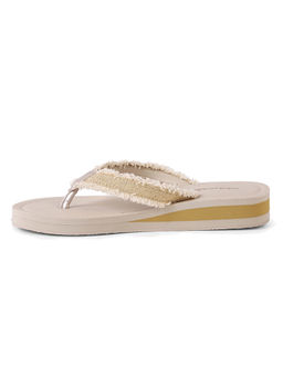 SOLETHREADS - Cream Flipflops for Women