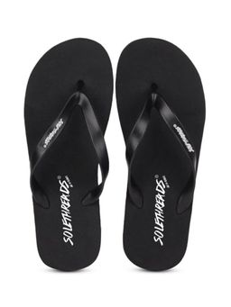 SOLETHREADS - Men Black Casual Comfort Flipflops