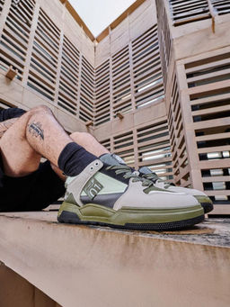 SOLETHREADS - Men Olive Sneakers