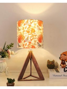 Homesake - Industrial Dark Burn Finish Triangle Table Lamp Bird