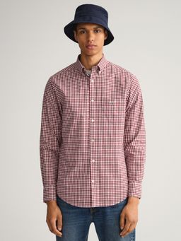 GANT - Men Red Checked Regular Fit Shirt