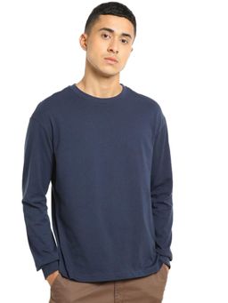 Bewakoof - Men's Blue Oversized T-shirt