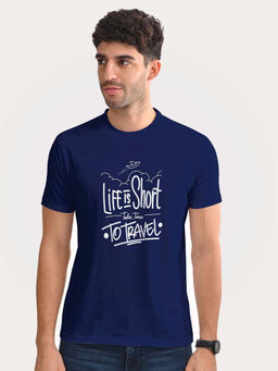 Aero Armour - Life Is Short T-Shirt - Navy Blue