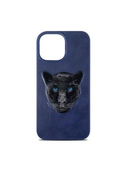 Treemoda - Embroidered Panther Leather Case For Apple iPhone 14