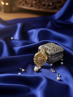 Accessher - White Metal Stones Brooch