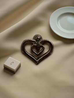 Accessher - Black Silver Minimal Pair Of Earrings