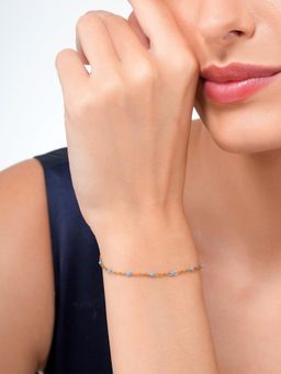 Inaya Accessories - Blue Stainless Steel Statement Bracelet