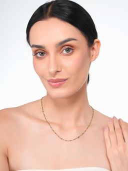 Inaya Accessories - Green Stainless Steel Stones Necklace