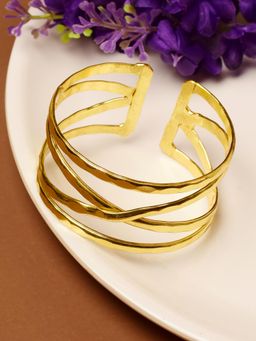 KKATHA ACCESSORIES - Gold Brass Statement Kada