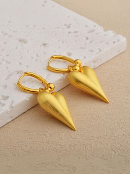 KKATHA ACCESSORIES - Gold Brass Statement Pair Of Earrings
