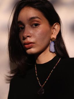 KKATHA ACCESSORIES - Blue Beads Contemporary Necklace