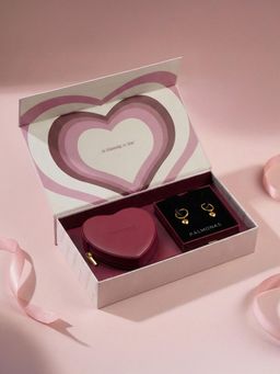 Palmonas - Gold Stainless Steel Statement Pair Of Earrings