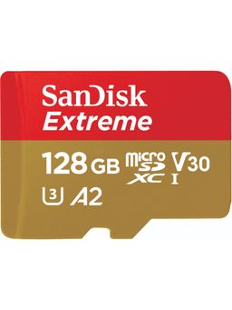 SanDisk - Extreme uSD,160MB/s R, 90MB/s W, U3,V30,A2, 128GB Memory Card for 4K on Smartphone, Action Cams, Drones
