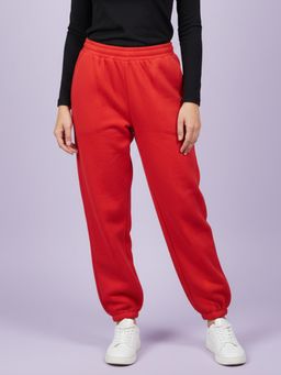 Qurvii - Red Solid Joggers