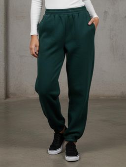 Qurvii - Green Solid Joggers