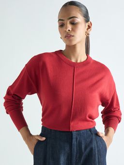 Femmella - Red Solid Sweater