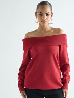 Femmella - Red Solid Sweater