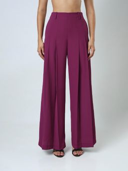 Jaey - Purple Solid Trouser