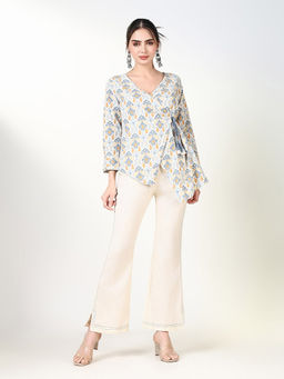 SHOWOFF - Women Printed Blue Co-Ord (Set of 2)