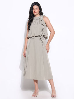 SHOWOFF - Edition Women Solid Green Co-Ord (Set of 2)