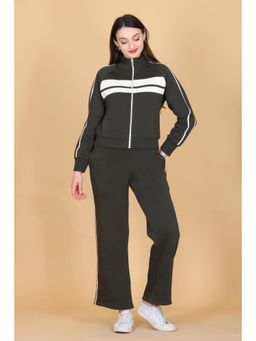 Femea - Women’s Stylish Zip-Up Olive Tracksuit