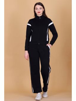Femea - Women’s Stylish Zip-Up Black Tracksuit