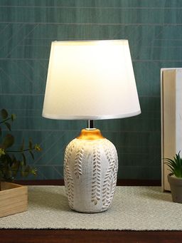 Tayhaa - Textured White Table Lamp
