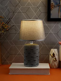 Tayhaa - Textured Black Table Lamp