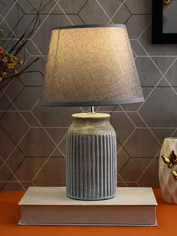 Tayhaa - Textured Grey Table Lamp