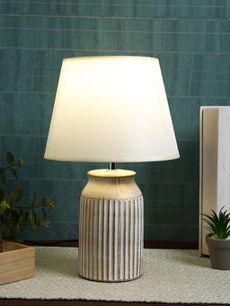 Tayhaa - Ribbed Ceramic Table Lamp