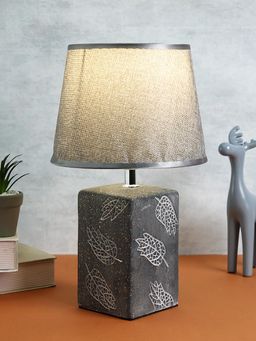 Tayhaa - Grey Textured Leaf Table Lamp
