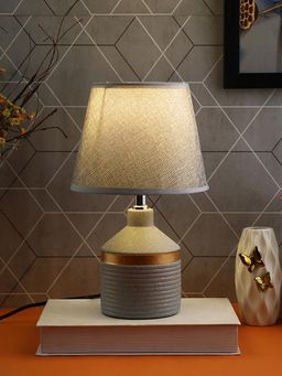 Tayhaa - Grey And Gold Vintage Table Lamp