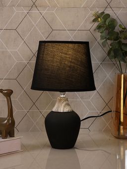 Tayhaa - Black And Grey Luxurious Ceramic Table Lamp