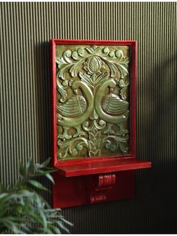 Revive Home - Wooden Wall Carved Shelf