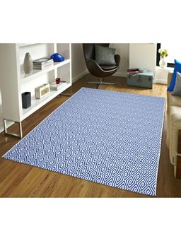 Saral Home - Cotton Printed Rug 1Pc (Blue)