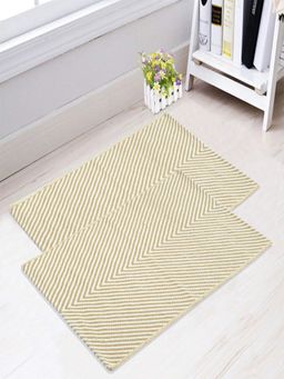 Saral Home - Cotton Floor Mat Rug Anti Skid Mats Combo (Pack Of 2)