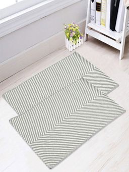 Saral Home - Cotton Floor Mat Rug Anti Skid Mats Combo (Pack Of 2)
