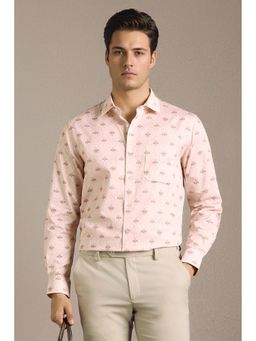 Louis Philippe - Pink Print Full Sleeves Formal Shirt